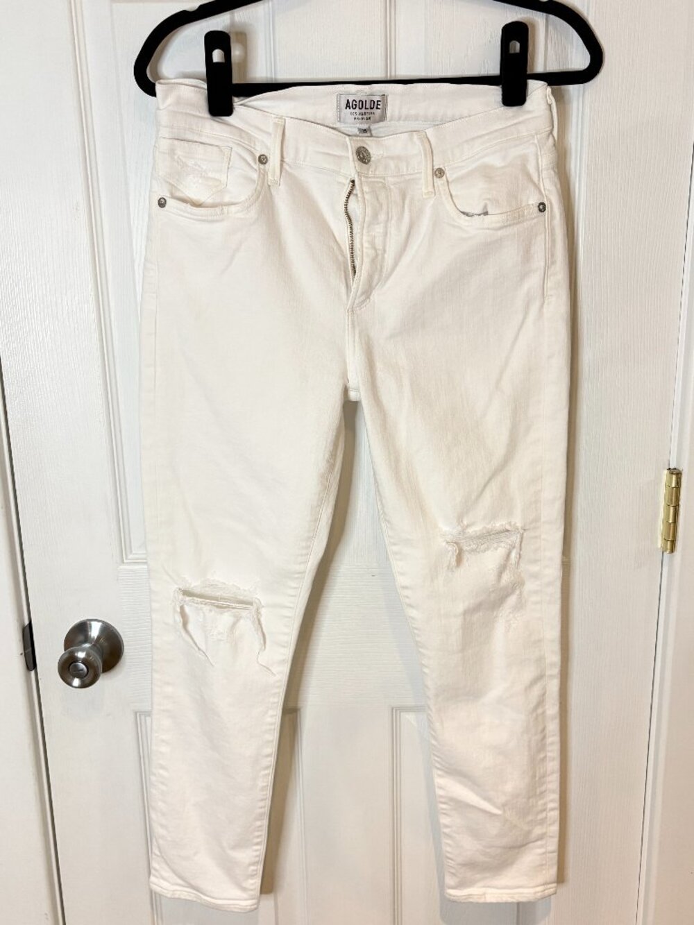 AGOLDE Sophie High Rise Skinny Crop Shoreline Destruct | Size 29